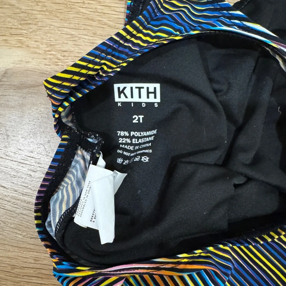 Kith Multicolor Ripple Stripe Kids One-Piece Swimsuit 2T